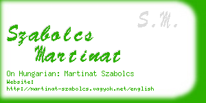 szabolcs martinat business card